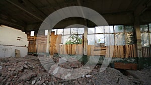 Abandoned derelict industrial premises