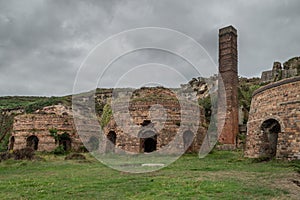 The abandoned, derelict ruins of Porth Wen brickworks, Anglesey.