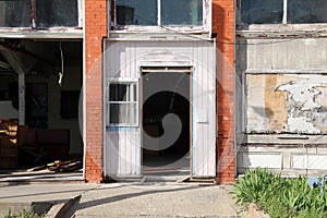 abandoned deserted old store shop vandalized damaged derelict photo