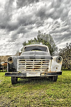 Abandoned and deteriorated old vehicles in Uruguay