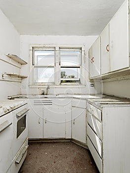 Abandoned dirty kitchen.