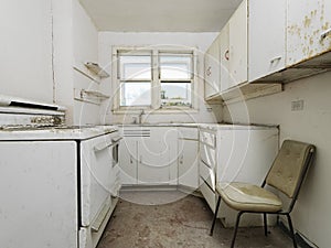 Abandoned dirty kitchen.