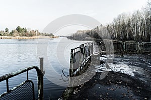 Abandoned disembarked harbor