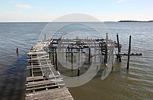 Abandoned dock in Cedar Key, Florida