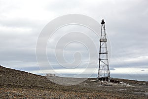 Abandoned drilling tower