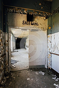 Abandoned East Wing Hallway - Morris Memorial Hospital for Crippled Children - Milton, West Virginia