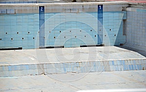 Empty abandoned pool
