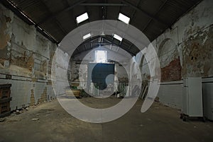 Abandoned empty warehouse.