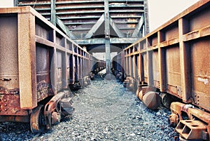 Abandoned facilities freight cars