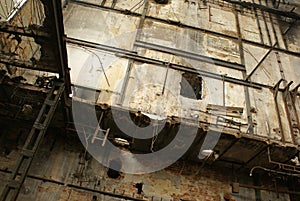Abandoned factory building decay