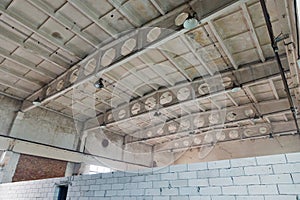 Abandoned factory building inside