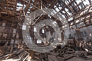 Abandoned factory, Humberstone ghost town, Atacama desert, Chile