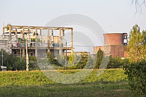 Abandoned factory and let in ruins