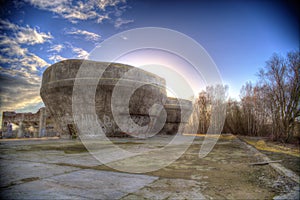 Abandoned factory silos