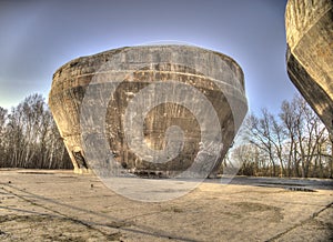 Abandoned factory silos