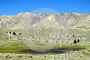 Abandoned farm house in Bolivia mountains