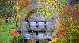 Abandoned Farm House With Tin Roof