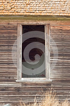 Abandoned Farm House Window