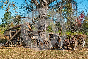 Abandoned farm machinery