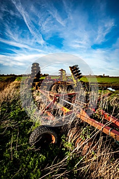 Abandoned farm machinery