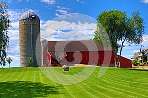 Abandoned Farm Site - Red Barn, Collapsed