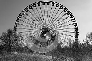 Abandoned ferris wheel