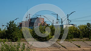 Abandoned fifth and sixth unfinished power unit Chernobyl nuclear power plant