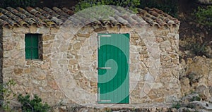 An abandoned Fishermans hut off the coast of the Mediterranean Sea