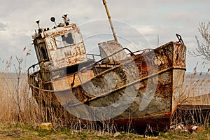 Abandoned fishing boat