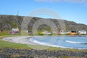 Abandoned fishing village Hamningberg in Finnmark, Northern Norway