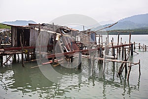 Abandoned in the fishing village on Ko Chang island, Thailand. Nature.