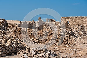 An abandoned fishing village located in Al Jumail, Ruwais north of Doha, Qatar.