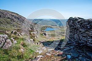 The abandoned Foel Slate Quarry at Capel Curig, Snowdonia National Park, Wales