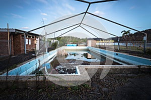 Abandoned forgotton swimming pool