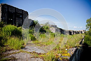 Abandoned Fort in the Gulf of Finland near St. Petersburg