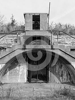 Abandoned Fort Hancock coastal Army miliatary artillery base