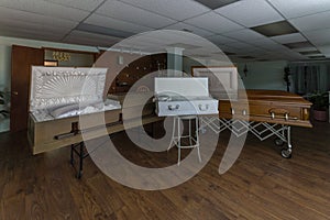 Abandoned Funeral Home Caskets photo