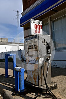 Abandoned gas pump with cheap fuel