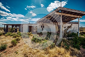 Abandoned gas station rots away under the Arizona Sun