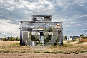 An abandoned general store in Robsart, SK