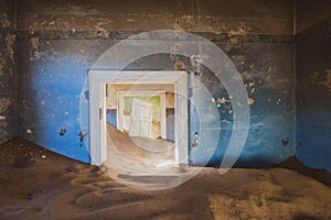 Abandoned ghost town of Kolmanskop in Namibia