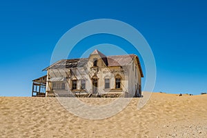 Abandoned ghost town of Kolmanskop in Namibia