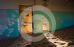 Abandoned ghost town of Kolmanskop in Namibia