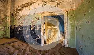 Abandoned ghost town of Kolmanskop in Namibia