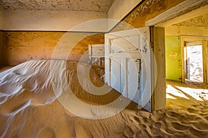 Abandoned ghost town of Kolmanskop in Namibia