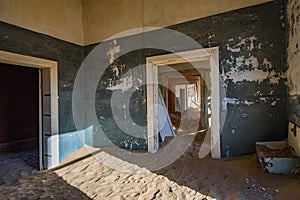 Abandoned ghost town of Kolmanskop in Namibia