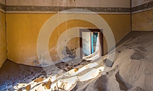 Abandoned ghost town of Kolmanskop in Namibia