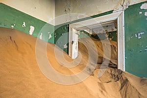 Abandoned ghost town of Kolmanskop in Namibia