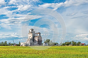 An abandoned grain elevator in Parry, Saskatchewan, Canada