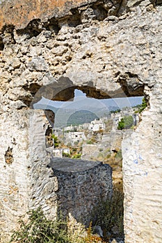 The abandoned Greek village of Kayakoy near Fethiye in Turkey.